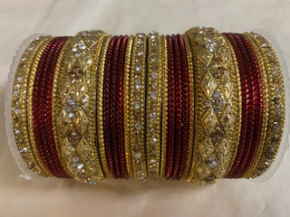 Maroon Color Trendy bangles With Stone Decorated