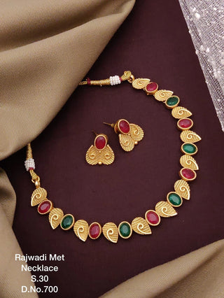 Rajwadi Matt Necklace Set