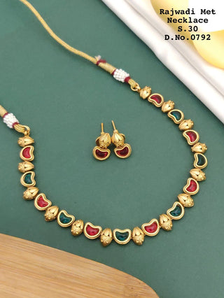 Rajwadi Matt Necklace Set