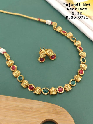 Rajwadi Matt Necklace Set