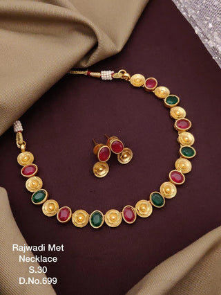 Rajwadi Matt Necklace Set