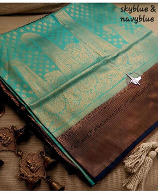 2-3 Days Delivery! Indian Saree for Women Saree Kubera Pattu Soft Silk with Copper Zari Pallu  Party Wear, Listing ID: 8596803715354