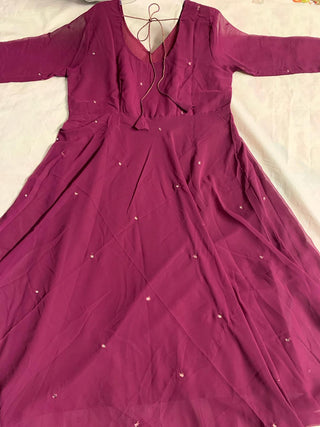 2-3 Days Delivery! Dresses For Women Party Wear Gown Kurtis Suit Georgette with Embroidery Maxi, Listing ID: 8970605625626