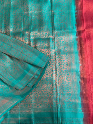 2-3 Days Delivery! Indian Saree for Women Saree Kubera Pattu Soft Silk with Copper Zari Pallu  Party Wear, Listing ID: 8596803715354