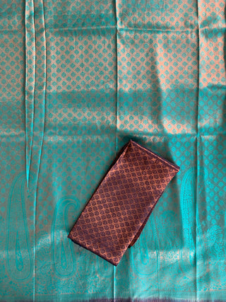 2-3 Days Delivery! Indian Saree for Women Saree Kubera Pattu Soft Silk with Copper Zari Pallu  Party Wear, Listing ID: 8596803715354
