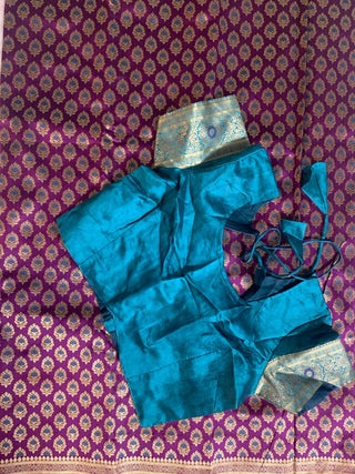 2-3 Days Delivery! Banarasi Silk Premium Fancy Designer Silk Saree Fully Stitched Blouse, Listing ID: 8957760536858