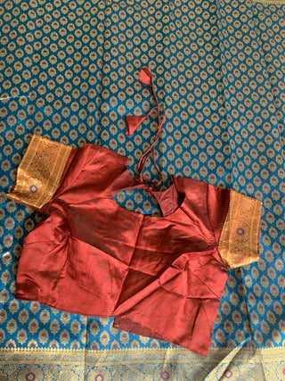 2-3 Days Delivery! Banarasi Silk Premium Fancy Designer Silk Saree Fully Stitched Blouse, Listing ID: 8957760536858