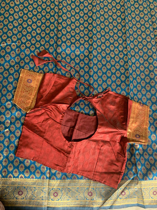 2-3 Days Delivery! Banarasi Silk Premium Fancy Designer Silk Saree Fully Stitched Blouse, Listing ID: 8957760536858