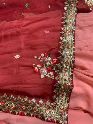 Ship From India! Varman Dresses For Women Party Wear Gown Kurtis Suit Georgette with Sequins Embroidery Thread Work, Listing ID: PRE8729472762138