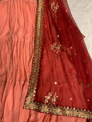 2-3 Days Delivery! Dresses For Women Party Wear Gown Kurtis Suit Georgette with Sequins Embroidery Thread Work, Listing ID: 8970615226650