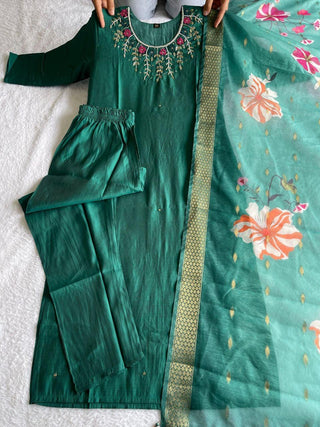 Varman Dresses For Women Party Wear Kurtis Set Roman Silk with Embroidery Sequence Work, Listing ID: 9582364492058