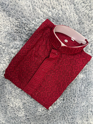 2-3 Days Delivery! Indian Boys Kurta Pyjama Ready to Wear Rayon Cotton Party Wear Chikankari Work, Listing ID: 9858113863962