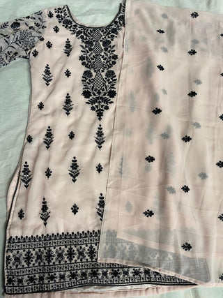 2-4 Days Delivery! 3 Piece Set Girls Ready to Wear Georgette with Embroidery Work, Listing ID: 9864422293786