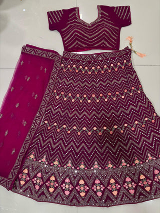 1-4 Days Delivery! Varman Lehenga For Women Ready To Wear Lehenga Choli Dupatta Set Georgette with Embroidery Party Wear Fully Stitched Blouse, Listing ID: 9870785904922