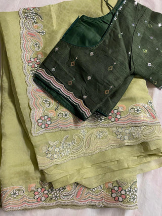 1-4 Days Delivery! Classic Vichitra Silk Saree With Zari Stone Work And Blouse With Embroidery Work, Listing ID: 9871312060698