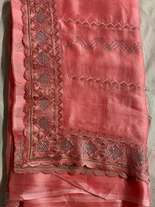 1-4 Days Delivery! Classic Vichitra Silk Saree With Zari Stone Work And Blouse With Embroidery Work, Listing ID: 9871311339802