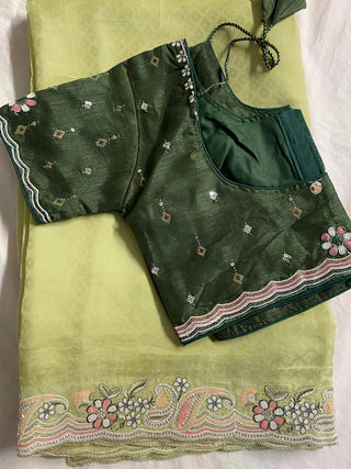 1-4 Days Delivery! Classic Vichitra Silk Saree With Zari Stone Work And Blouse With Embroidery Work, Listing ID: 9871312060698