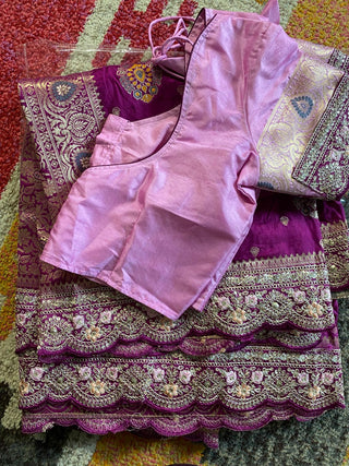 1-4 Days Delivery! Varman Indian Saree for Women Ready to Wear Saree Banarasi Dola Silk Party Wear Fully Stitched Blouse, Listing ID: 9840503423258