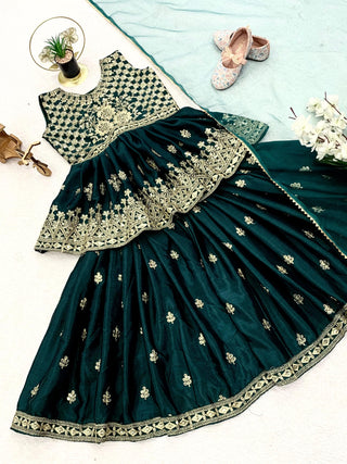 1-4 Days Delivery! Top, Palazzo, Dupatta 3 Piece Set Girls Ready to Wear Heavy Chinon Silk Embroidery Sequence Work, Listing ID: PRE9898387865882