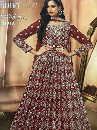 1-4 Days Delivery! Georgette Long Gown with Dupatta and Sequence Embroidery Thread work, Listing ID: 9904187277594