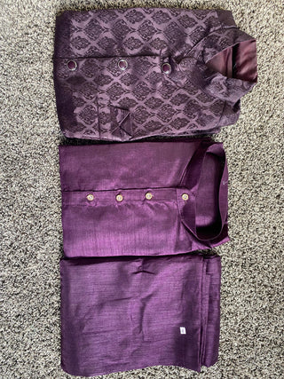1-4 Days Delivery! Varman Indian Men Koti Kurta Pyjama Set Ready to Wear Silk Jacquard Work Party Wear, Listing ID: 9995002315034
