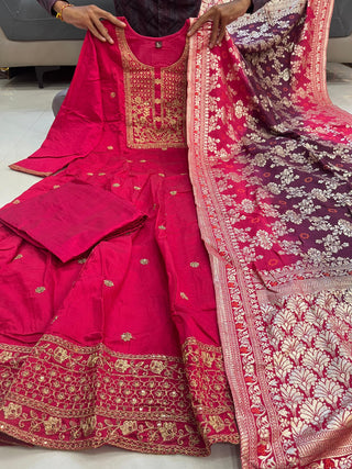 banana-silk-anarkali-flared-kurti-pant-dupatta-with-golden-zari-work-color-magenta-6