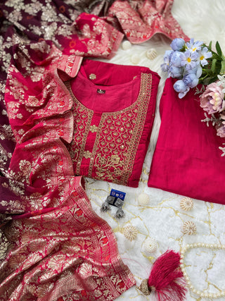banana-silk-anarkali-flared-kurti-pant-dupatta-with-golden-zari-work-color-magenta-8