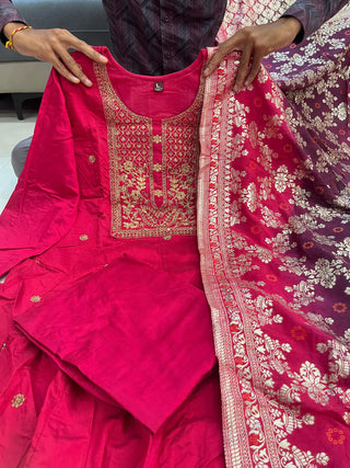 banana-silk-anarkali-flared-kurti-pant-dupatta-with-golden-zari-work-color-magenta-9