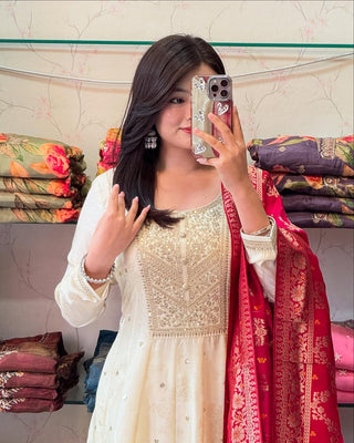 banana-silk-anarkali-flared-kurti-pant-dupatta-with-golden-zari-work-color-white-3