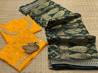 banarasi-bandhani-saree-with-zari-embroidery-work-green-1