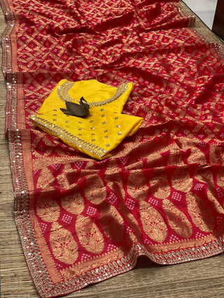 banarasi-bandhani-saree-with-zari-embroidery-work-red-2