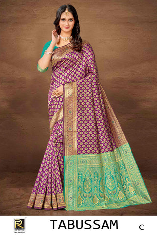 2-3 Days Delivery! Banarasi Silk Premium Fancy Designer Silk Saree Fully Stitched Blouse, Listing ID: 8957760536858