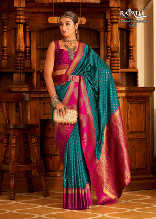 banarasi-vrishabha-silk-saree-with-zari-weaving-work-turquoise-3