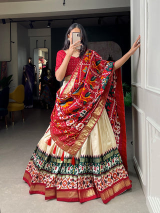 blended_tussar_silk_lehenga_set_with_patola_print_with_foil_work__white_6