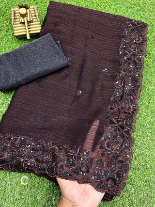 blooming-chiffon-saree-with-black-sequin-with-tone-to-tone-thread-work-color-coffee-1
