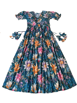 bsy-soft-muslin-aliya-cut-kurti-with-fancy-puff-sleeve-blue