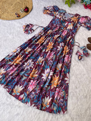 bsy-soft-muslin-aliya-cut-kurti-with-fancy-puff-sleeve-maroon-2