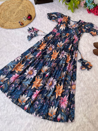 bsy-soft-muslin-aliya-cut-kurti-with-fancy-puff-sleeve-navy-2