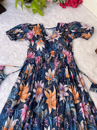 bsy-soft-muslin-aliya-cut-kurti-with-fancy-puff-sleeve-navy-3