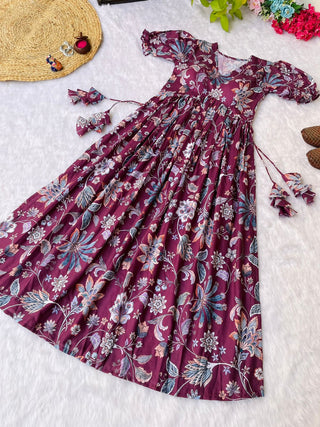 bsy-soft-muslin-aliya-cut-kurti-with-fancy-puff-sleeve-purple-2