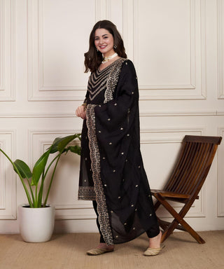 chanderi-silk-kurti-pant-dupatta-with-sequence-embroidery-work-color-black-1