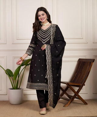 chanderi-silk-kurti-pant-dupatta-with-sequence-embroidery-work-color-black-2