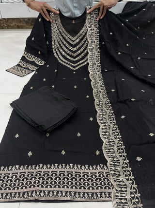 chanderi-silk-kurti-pant-dupatta-with-sequence-embroidery-work-color-black-4