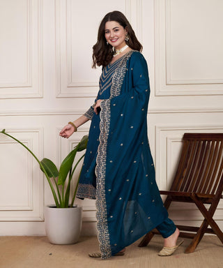 chanderi-silk-kurti-pant-dupatta-with-sequence-embroidery-work-color-blue-2