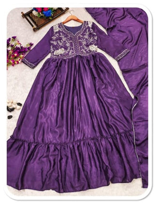 chinnion-silk-georgette-anarkali-long-gown-dupatta-with-yolk-embroidery-purple