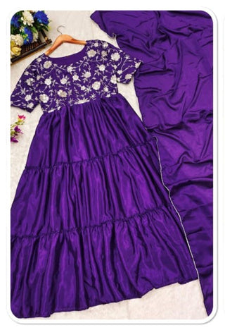 chinnion-silk-georgette-anarkali-long-gown-dupatta-with-yolk-embroidery-purple