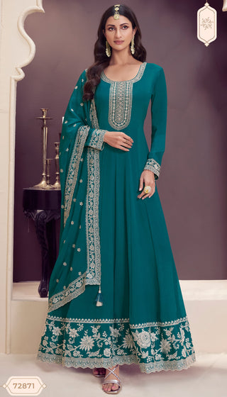 chinon-gown-pant-dupatta-set-with-embroidery-work-color-dark-teal-1