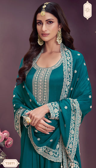 chinon-gown-pant-dupatta-set-with-embroidery-work-color-dark-teal-2