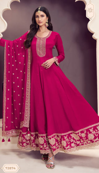 chinon-gown-pant-dupatta-set-with-embroidery-work-color-magenta-1