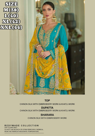chinon-silk-kurti-sharara-dupatta-set-with-embroidery-khatli-work-color-cyan-2